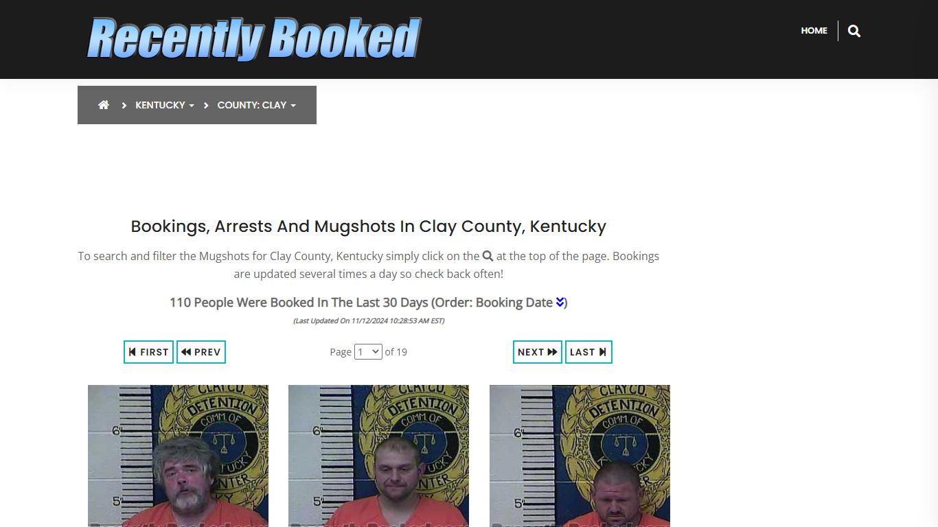 Bookings, Arrests and Mugshots in Clay County, Kentucky - Recently Booked